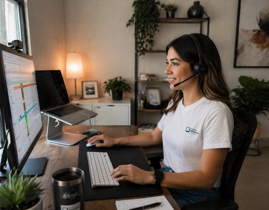 One of our patient coordinators on a call